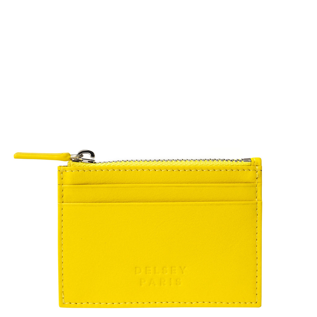 LE CUIR LISSE | Porte-Cartes jaune