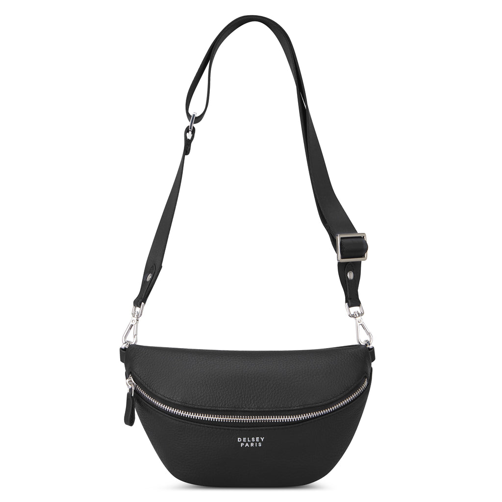 LE CUIR GRAINE | Sac Banane noir