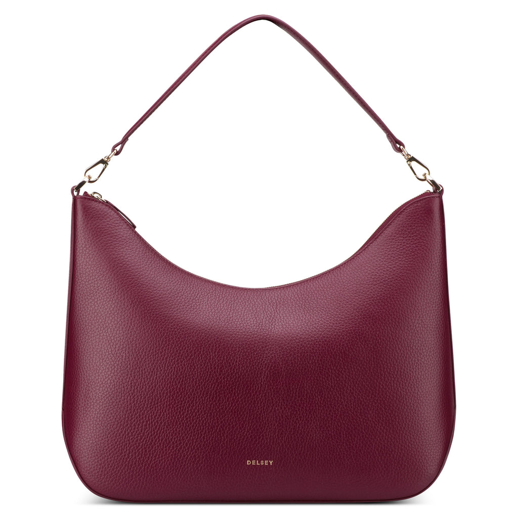 LE CUIR GRAINE | Sac Porté Epaule bordeaux
