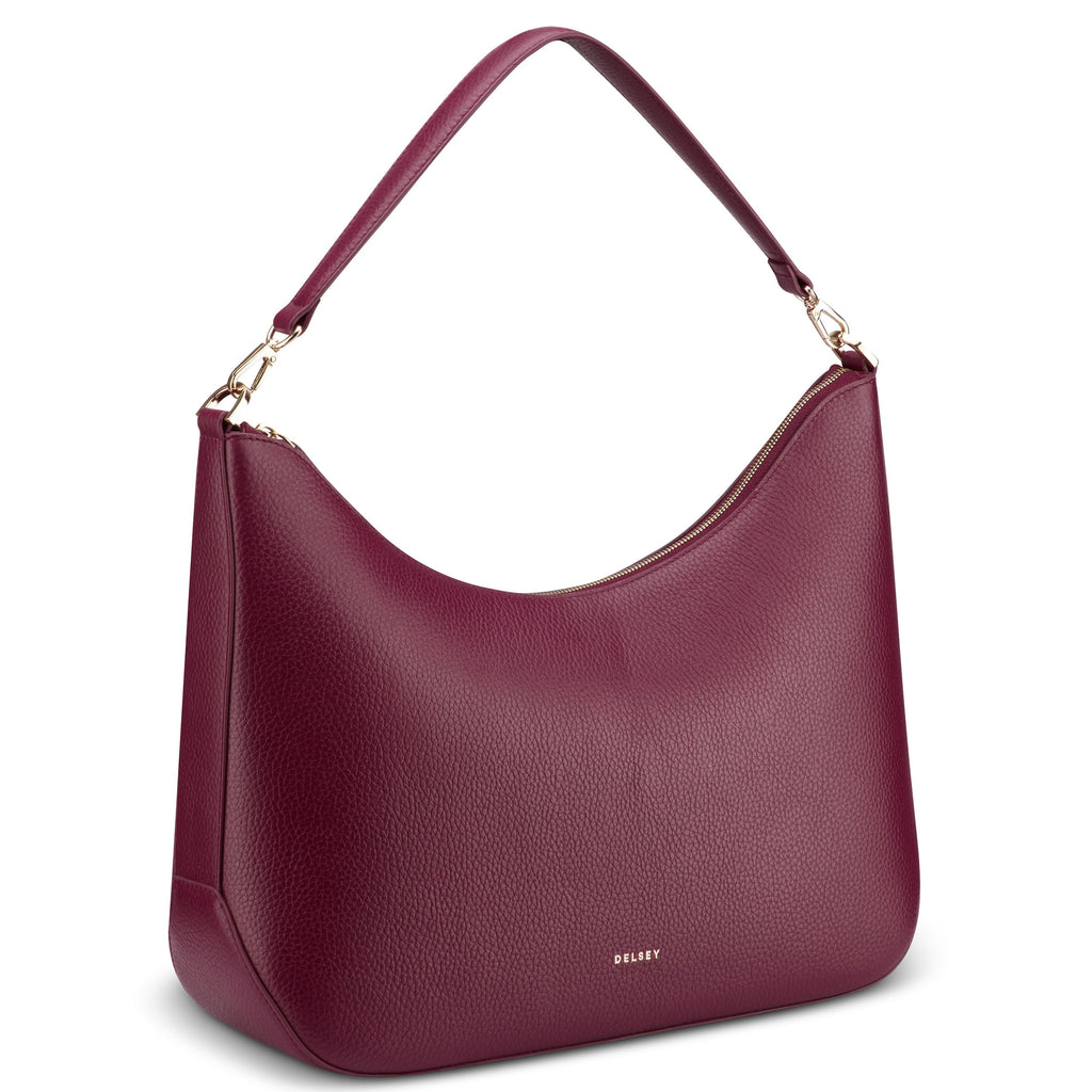 LE CUIR GRAINE | Sac Porté Epaule bordeaux