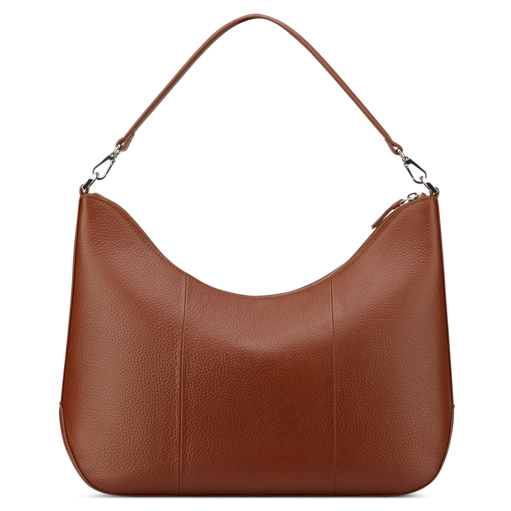 LE CUIR GRAINE | Sac Porté Epaule cognac