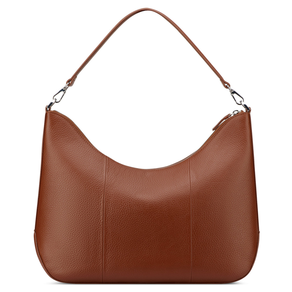 LE CUIR GRAINE | Sac Porté Epaule cognac