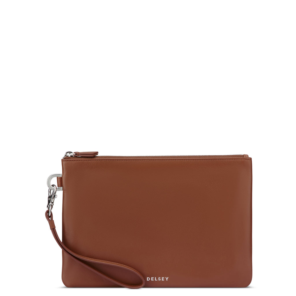 LE CUIR LISSE | Pochette cognac