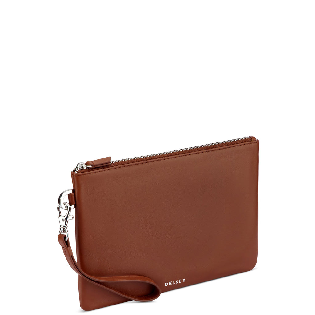 LE CUIR LISSE | Pochette cognac