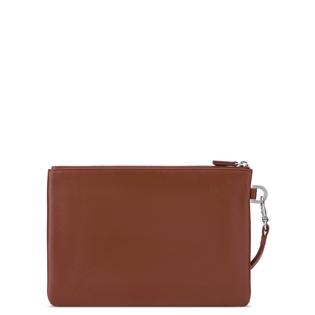 LE CUIR LISSE | Pochette cognac