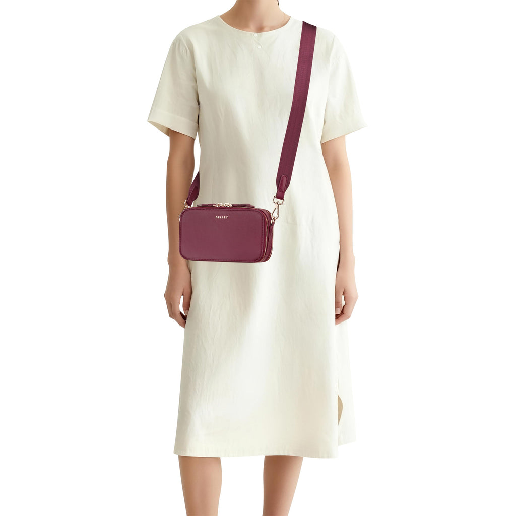 LE CUIR LISSE | Sac Bandoullière bordeaux