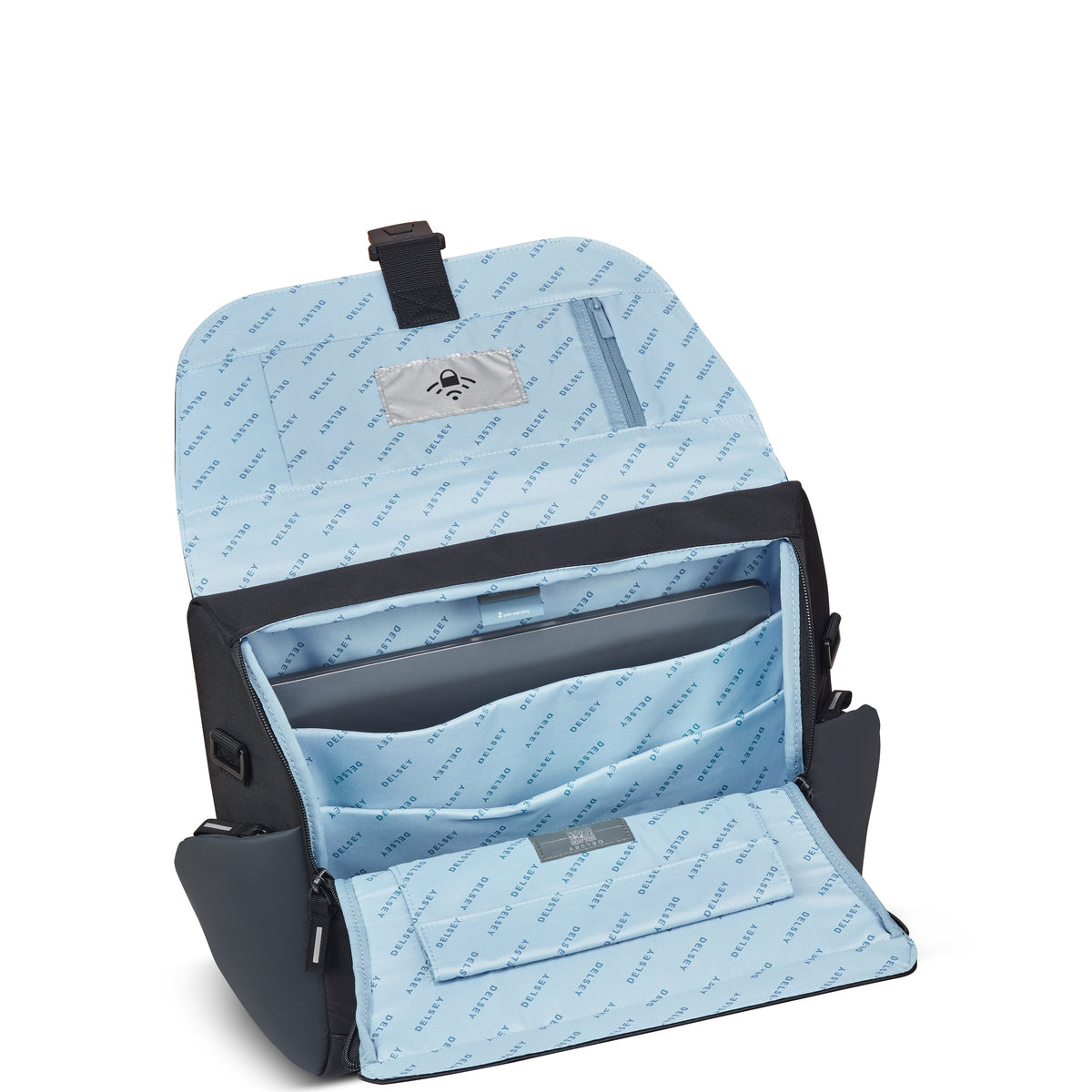 SECURFLAP | Sac Messenger noir